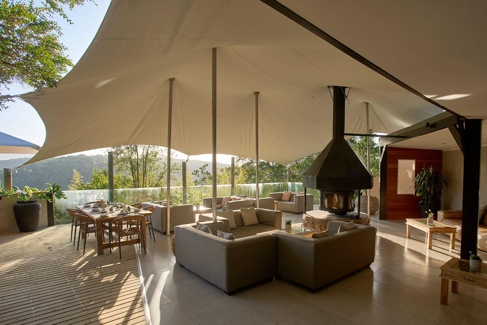 Coffee at the Boma at first light